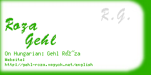 roza gehl business card